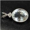 Image 1 : 14K  AQUAMARINE(8CT) DIAMOND(0.05CT) PENDANT