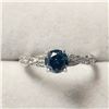 Image 1 : 14K  BLUE DIAMOND TREATED(0.85CT) DIAMOND(0.16CT) RING SIZE 6.5