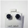 Image 1 : 14K  BLACK DIAMOND(2.6CT) EARRINGS