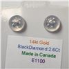 Image 2 : 14K  BLACK DIAMOND(2.6CT) EARRINGS