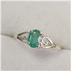 Image 2 : 10K  EMERALD(0.45CT) RING SIZE 5.5