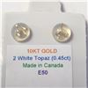 Image 2 : 10K  WHITE TOPAZ(0.45CT) EARRINGS