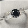 Image 2 : 14K  BLACK DIAMOND(1.3CT) DIAMOND(0.3CT) RING SIZE 7