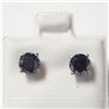 Image 1 : 14K  BLACK DIAMOND(1CT) EARRINGS