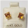 Image 1 : 14K  CITRINE EARRINGS