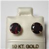 Image 1 : 10K  GARNET(1.65CT) EARRINGS
