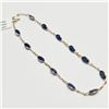 Image 2 : 14K  12 NATURAL BLUE SAPPHIRES(4CT) BRACELET