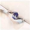 Image 2 : 10K  NATURAL TANZANITE(0.95CT) 2 DIAMONDS RING SIZE 7