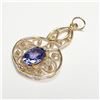 Image 2 : 14K  NATURAL TANZANITE(1CT) PENDANT