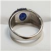 Image 3 : SILVER NATURAL BLUE SAPPHIRE(3CT) 2 CZ(0.06CT) RING SIZE 9