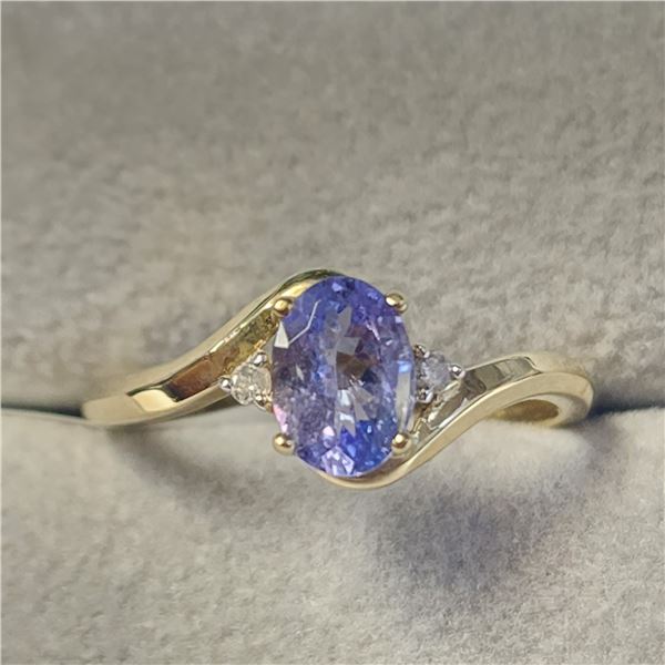 10K  TANZANITE(0.95CT) DIAMOND(0.02CT) RING SIZE 7