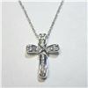 Image 1 : SILVER LAB GROWN DIAMOND (0.25CT) NECKLACE