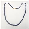 Image 1 : 10K  NATURAL SAPPHIRE 16"(37CT) NECKLACE