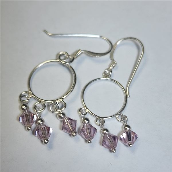 SILVER CRYSTAL EARRINGS