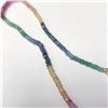 Image 2 : 14K GOLD FILLED NATURAL RUBY EMERALD AND SAPPHIRE (36CT) NECKLACE