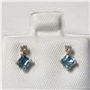 Image 1 : 10K  BLUE TOPAZ(0.4CT) EARRINGS