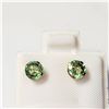 Image 1 : 10K FANCY GREEN SAPPHIRE(1.2CT) EARRINGS