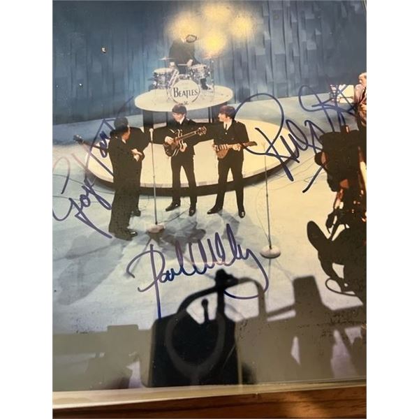 Beatles Hand Signed Photo  by Paul, George & Ringo, 8x10