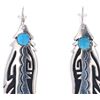 Image 2 : Navajo T&R Singer Sterling & Turquoise Earrings