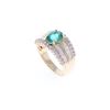 Image 2 : Gorgeous Emerald & Diamond 14k Yellow Gold Ring