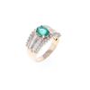 Image 8 : Gorgeous Emerald & Diamond 14k Yellow Gold Ring