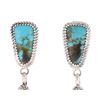 Image 2 : Navajo Pilot Mountain Turquoise Dangle Earrings