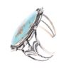 Image 6 : Navajo Large Kingman Turquoise Sterling Bracelet