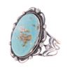 Image 7 : Navajo Large Kingman Turquoise Sterling Bracelet