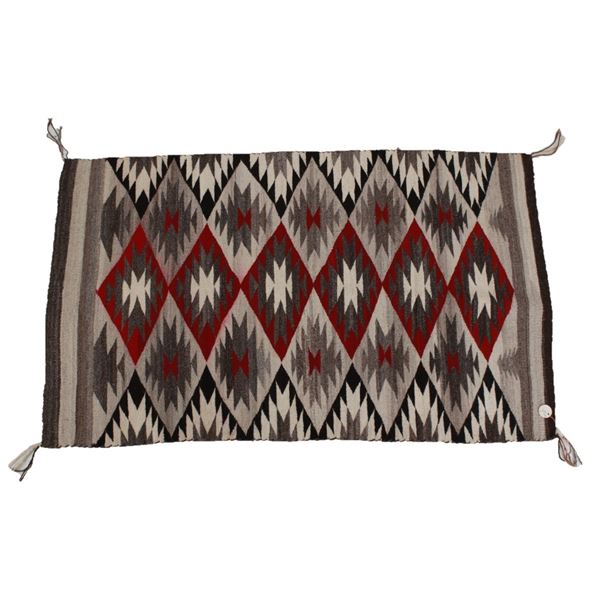 C. 1950 Navajo Crystal Rug w/ Billings, MT Tag