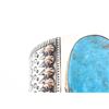 Image 10 : Alpaca Silver and Turquoise Cabochon Cuff Bracelet