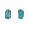 Image 1 : Navajo Blue Gem Turquoise Sterling Earrings