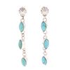 Image 1 : Navajo Stormy Mountain Turquoise Dangle Earrings