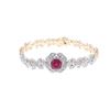 Image 1 : Gorgeous Ruby Diamond & 14k Yellow Gold Bracelet
