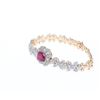 Image 2 : Gorgeous Ruby Diamond & 14k Yellow Gold Bracelet