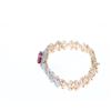 Image 3 : Gorgeous Ruby Diamond & 14k Yellow Gold Bracelet
