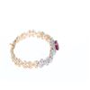Image 7 : Gorgeous Ruby Diamond & 14k Yellow Gold Bracelet
