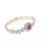 Image 8 : Gorgeous Ruby Diamond & 14k Yellow Gold Bracelet