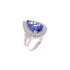 Image 8 : Elegant Tanzanite VS1 Diamond & Platinum Ring