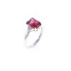 Image 8 : Bicolor Watermelon Tourmaline Diamond 14k Ring