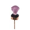 Image 2 : 19th C. Purple Tourmaline Bust 9K Gold Stick Pin