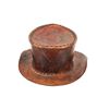 Image 1 : Vintage Hand-Tooled Leather Top Hat