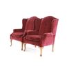 Image 8 : Cabriole Winged Maroon Velvet Chairs c Early 1900s