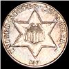 Image 1 : 1861 Silver Three Cent CHOICE PROOF