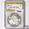 Image 1 : 1881-CC Morgan Silver Dollar PGA-MS65 DMPL