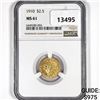 Image 1 : 1910 $2.50 Gold Quarter Eagle NGC-MS61