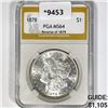 Image 1 : 1878 Morgan Silver Dollar PGA-MS64 Rev of 79