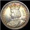 Image 1 : 1893 Isabella Silver Quarter UNCIRCULATED