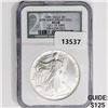 Image 1 : 1993 Silver Eagle NGC-MS68 20th Anniv Coll
