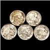 Image 1 : 1936-38 (5) Buffalo Nickels UNCIRCULATED