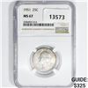 Image 1 : 1951 Washington Silver Quarter NGC-MS67